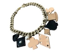 Stella McCartney X Disney Alice in Wonderland Y2K Gold Link Charm Necklace 2010 picture