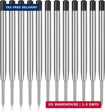 Outus 12 Pieces Pen Refills Black Ink 1.0mm Smooth Writing Refill, Black picture