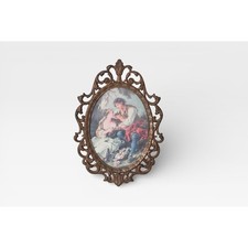 Vintage Italian Ornate Brass Frame | Mid-Century Rococo Revival Decor picture