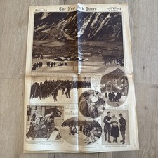 1919 antique NEW YORK TIMES rotogravure PARADE WWI SHIPS ADS FASHION picture