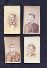 Lot of 4 Antique CDV Photos L.G. Burnham Burlington Vermont  Victorian Portraits picture