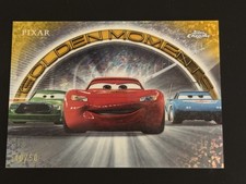 2025 Topps Pixar Gold Lightning McQueen Golden Moments GM-10 Gold /50 40/50 picture