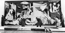 Guernica perhaps most famous painting by Pablo Picasso being hu- 1956 Old Photo picture