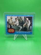 1977 Topps Star Wars Series 1 Blue #28 Luke Agrees to Join Ben Kenobi picture