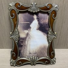 Mason Lane Metal & Enamel  w/ Rhinestones Accent 4”x 6” Frame picture