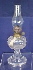 Vintage Clear Glass Dewdrop Pattern Miniature Lamp Kerosene Chimney picture