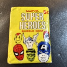 1966 Donruss Marvel Super Heroes Wax Pack Rare, 1st Ever Factory Sealed Pack picture