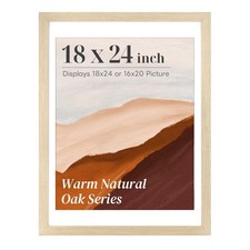 1 Pack 18x24 Frame 18 x 24 Poster Frame Natural Light Oak Solid Wood 1Pack picture