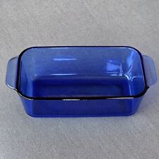 Pyrex Cobalt Blue Loaf Pan Baking Dish 213-R 1.5 Quart 1.5 Liter Made in USA picture