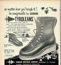 1958 Print Ad Dunham Tyroleans Hunting Boots Brattleboro,VT picture