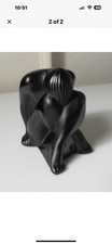 LALIQUE STATUETTE NU ASSIS NOIR Sitting Nude Black Figurine~NEW SEALED BOX W/TAG picture