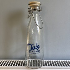 Vintage Tala Glass Milk Bottle Swing Top Taylor Law & Co Mid Century Kitchenalia picture