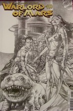 WARLORD OF MARS 100 DYNAMITE B&W SKETCH RE-ORDER VARIANT COMIC ANACLETO 2014 NM picture