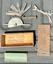 5 Tools STARRETT PROTRACTOR 493,Plomb,Blue Point,K-D 110,Brown & Sharpe Wood Box picture