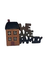 Vtg Miniature Dollhouse Wood Colonial House We Are Family picture