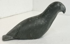 Carved Figurine Inuit Bird Soapstone Belcher Island Marks Numbers Signed 6” picture
