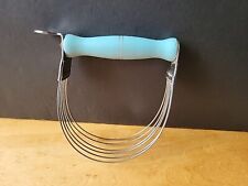 Vintage NUTBROWN Wire Pastry Blender - Robin Egg Blue - Excellent Condition picture