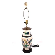Vintage Wildwood Table Lamp Fish And Flower Motif Theme Lamp Fish Theme Lamp picture