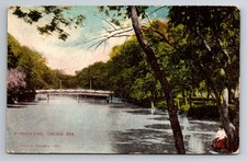 NE, Lincoln, Epworth Lake, Bridge, Vintage Postcard picture