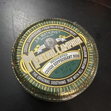 Vintage Watkins Menthol Camphor Ointment 4-1/8 oz Sealed Full Advertising Tin picture