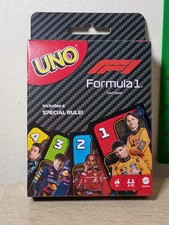 FORMULA 1 (ONE) EDITION UNO Card Game Mattel 112 Cards 2-10 Players picture