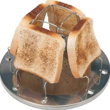 4-Slice Stainless Steel Camping Toaster, Foldable Camp Stove Bread Rack picture