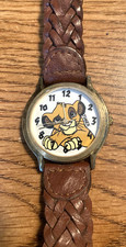 Vintage Timex Disney The Lion King Simba Wrist Watch Genuine Leather Band picture