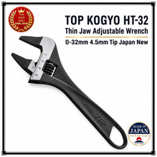 TOP KOGYO HT-32 Thin Jaw Adjustable Wrench 0-32mm 4.5mm Tip Japan New picture