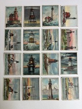 Hassan Tobacco Cigarette Cards 1911 Lighthouse Series Lot of 16 Cards picture