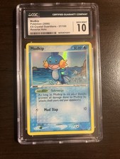 Pokémon 2006 EX Crystal Guardians Mudkip 57/100 Reverse Holo CGC 10 picture