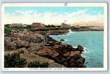 1931 Rockport Massachusetts MA Vintage Postcard Cottages Marmion Way Gap Head picture