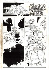 1993 WB DC COMICS TINY TOON ADVENTURES ORIGINAL ART PAGE 1 SPLASH PLUCKY DUCK picture