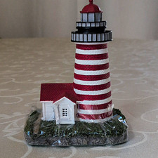 Geo. Z. Lefton Historic American Lighthouse West Quoddy Head Resin 1999 CCM12429 picture