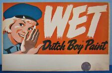 Dutch Boy ~ Wet Paint Sign ~ Colorful Cardboard ~ 1955 picture