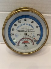 VTG Abbeon Lufft HTAB-176 Brass Hygrometer Temperature Humidity Gauge Germany picture