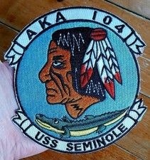 USS SEMINOLE AKA 104 ATTACK CARGO SHIP EMBROIDERED USN Military NAVY Patch picture