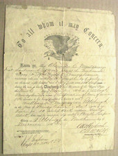 CIVIL WAR PITTSBURG PENNSYLVANIA EMERGENCY MILITIA DISCHARGE 1864 picture