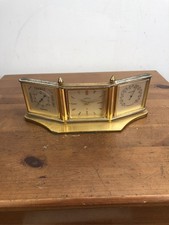 Vintage Angelus 8-day Swiss Weather Station Clock With Barometer And Thermometer picture