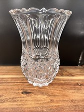 Vintage Cristal D’Arques Longchamp Crystal Vase Scalloped Edge France picture