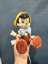 Vintage Walt Disney Schmid Ceramic Pinocchio lamp/night-light Rare picture