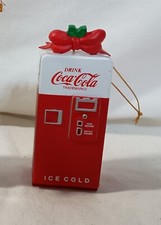 Vintage 1994 Coca-Cola Drink Machine Polar Bear Inside Christmas Ornament picture