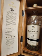 Macallan 25 Year Single Malt Scotch empty bottle and box picture