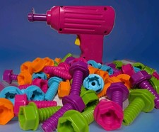 Educational Insights Drill & 60 Bolt-It Bucket Replacement Bolts No Bucket picture