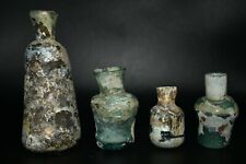 Lot Sale 4 Ancient Roman Glass Medicine or Cosmetics Glass Bottles & Vessels picture