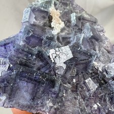 Natural Crystal QR-CODE Phantom Fluorite Cluster Rare Specimen Raw Mineral Focus picture