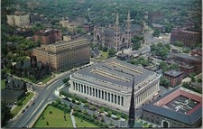 Pittsburgh PA Civic Center Mellon Institute Aerial View Kodachrome Postcard picture