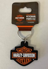 Harley-Davidson Bar & Shield Rubber Key Chain Plasticolor NEW picture