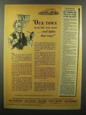 1943 National Distillers Products Corporation Ad - Town picture