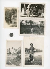 (5) Vintage PUPPY photos / MEN & DOGS of the Canine Variety - Man's Best Friend picture