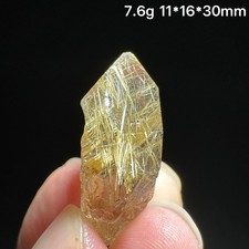 Golden Rutilated Quartz Specimen Rutile Inclusion Reiki Collectible Crystal picture